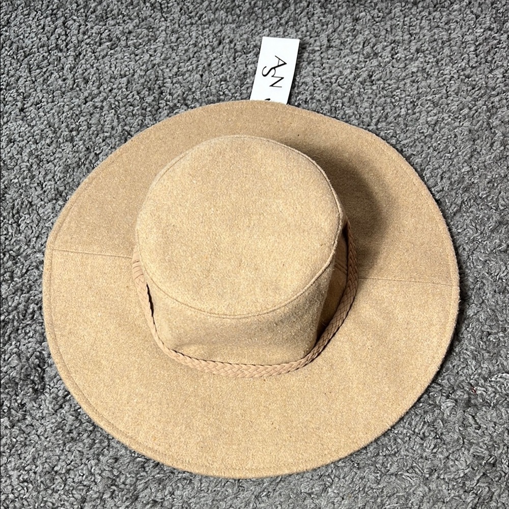 ASN Harper Felt Packable Tan Floppy Hat